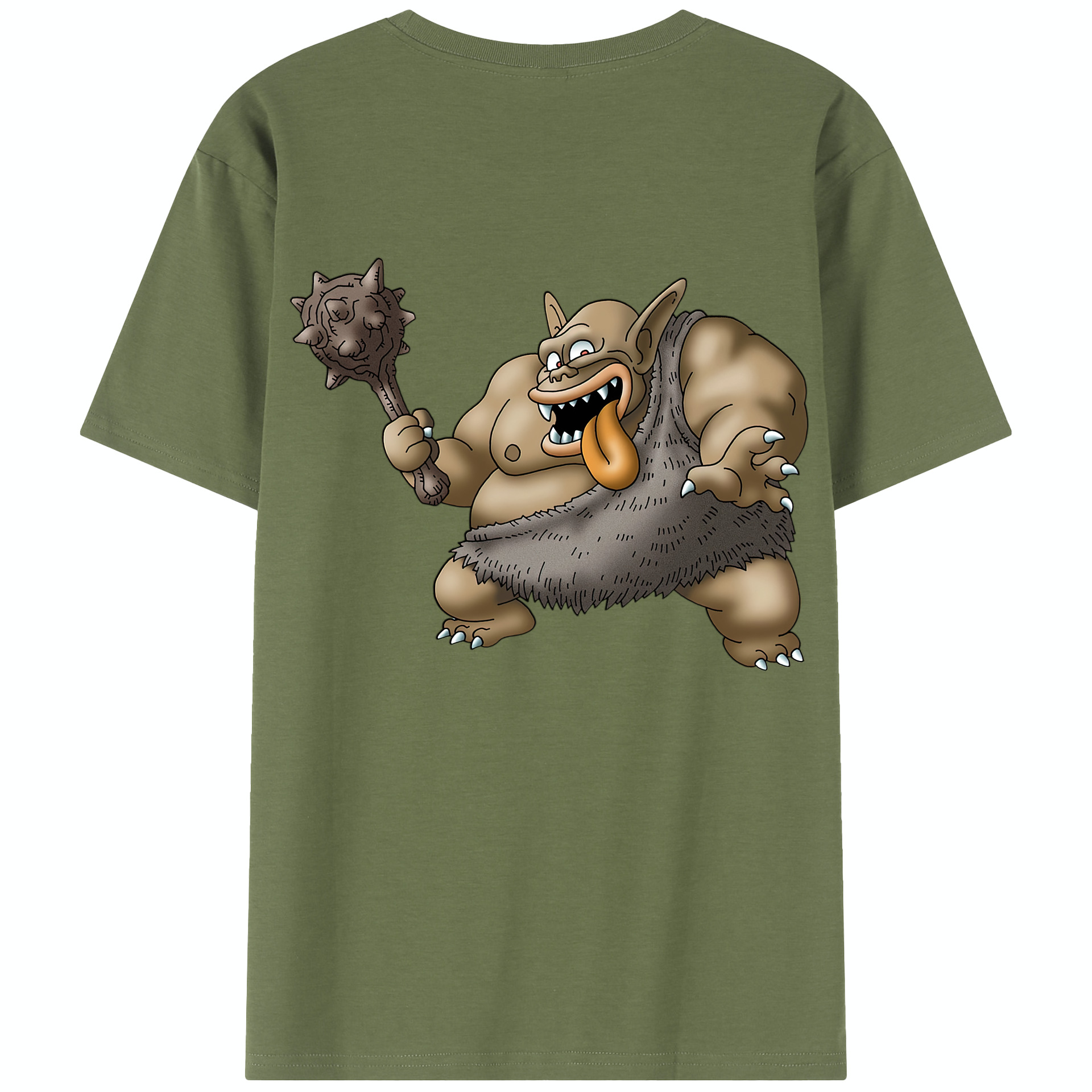 （画像用） ドラゴンクエスト Doragon Kuesuto Dragon Quest 綿100％半袖Tシャツ（背面プリント）